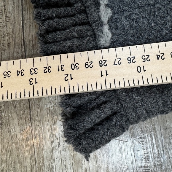 My Best Me Gray Wool Blend Jacket Ruffle Trim Floral Applique Medium - Picture 7 of 9